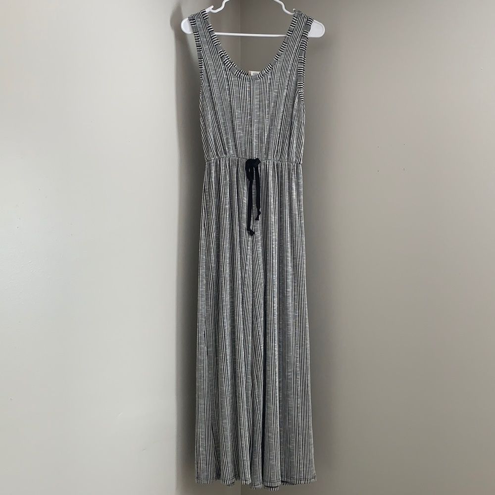 Striped jump suit